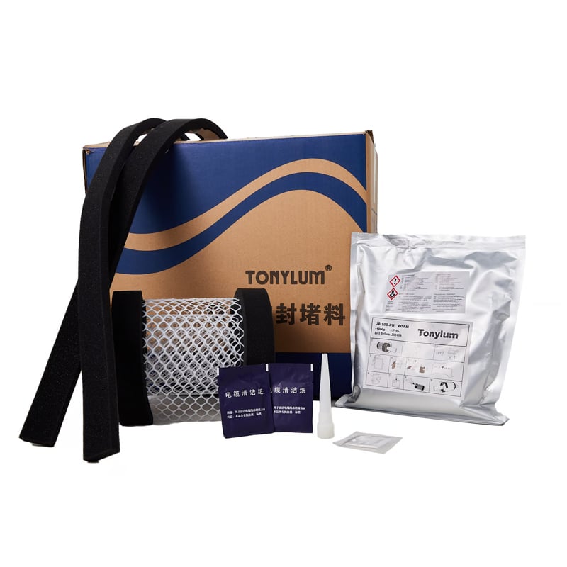 Juego de conectores para cables con inyección de pegamento